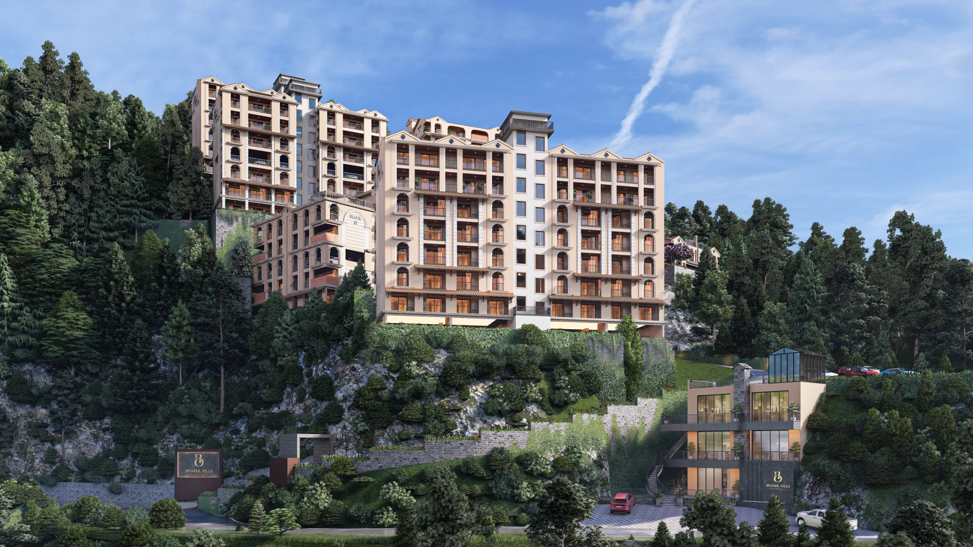 Contemporary Mountain Elevation 01