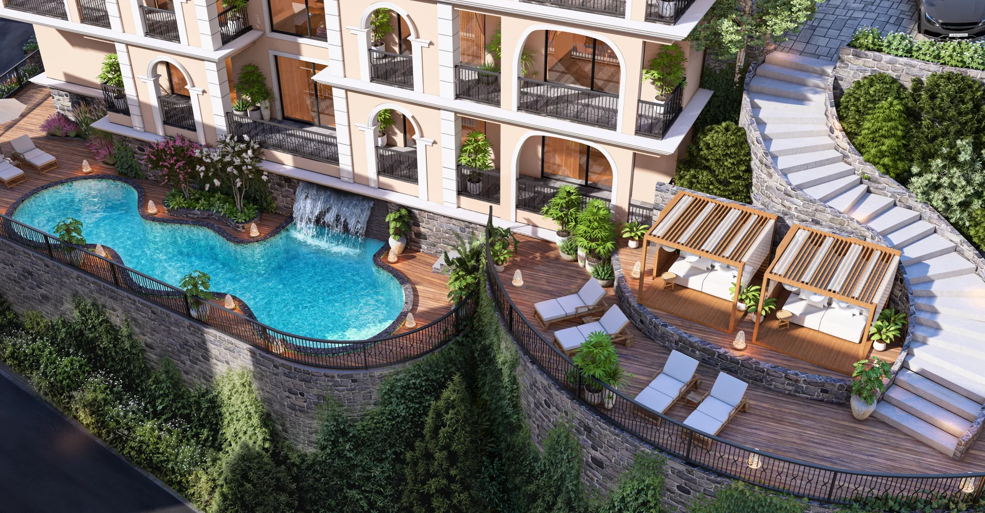 Clubhouse Heated Swimming Pool Deck